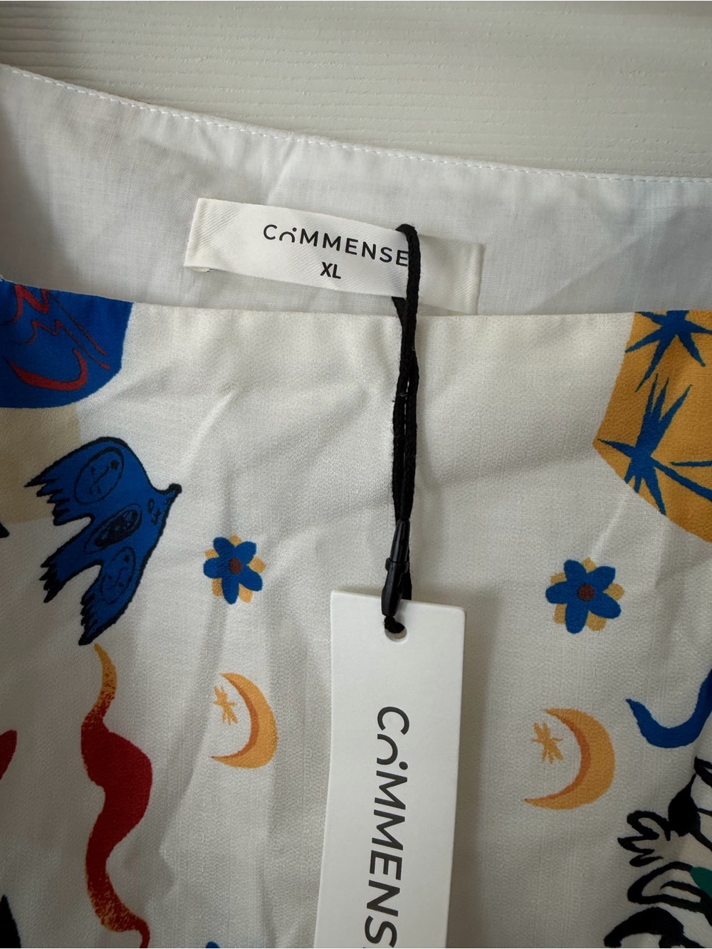 Commense White Multicolor Graphic Crop Tank - Picture 2 of 3